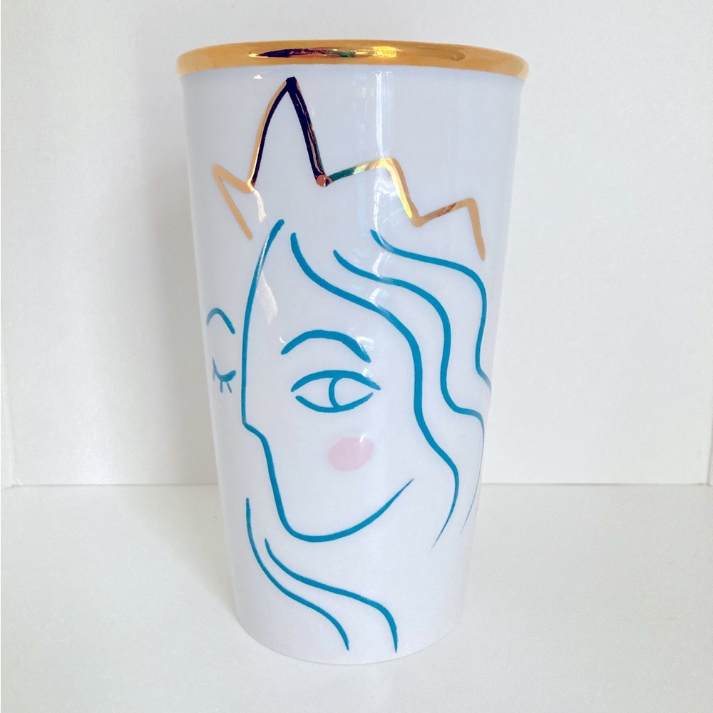Starbucks Ceramic Mermaid Mug w/lid